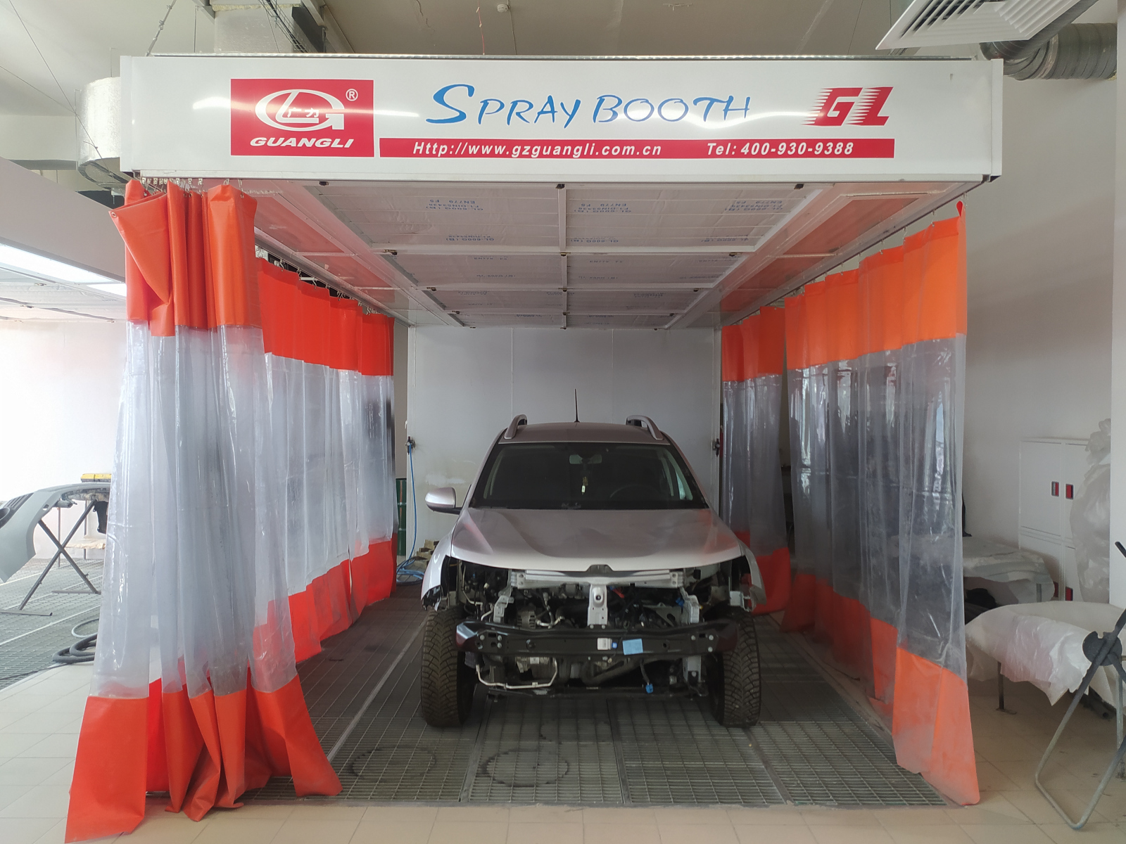Пост подготовки к окраске с подогревом и верхним пленумом Guangli GL622 по доступной цене в Автомеханика