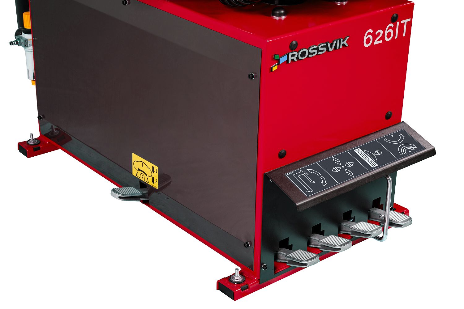 Станок шиномонтажный ROSSVIK V-626IT, авт, до 26", 380В, 2ск, взрыв. накачка. Цвет красный RAL3000