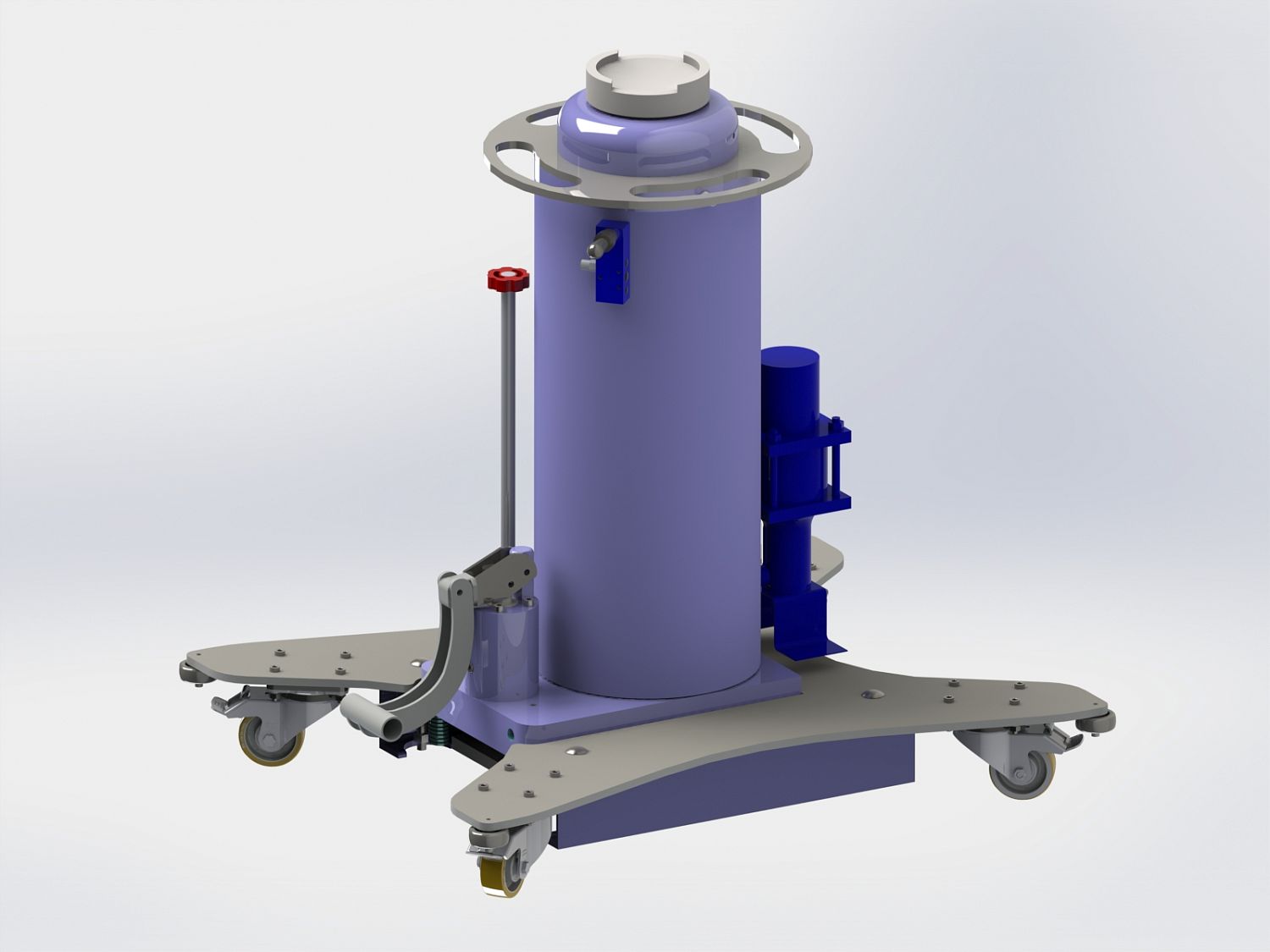 Подъемник ямный телескопический с фиксированным штоком, г/п 16т, ход штока 1200мм, КППТ15Р1200Ф